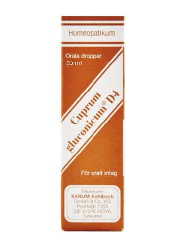 Cuprum gluconium D4 - Orala droppar - 30 ml